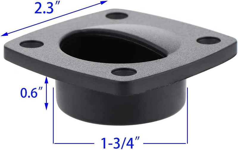 VTurboWay 8 Pcs Nylon Square Flush Pull Handle, Marine Boat Yacht Cabin Accesories, Black - Image 2